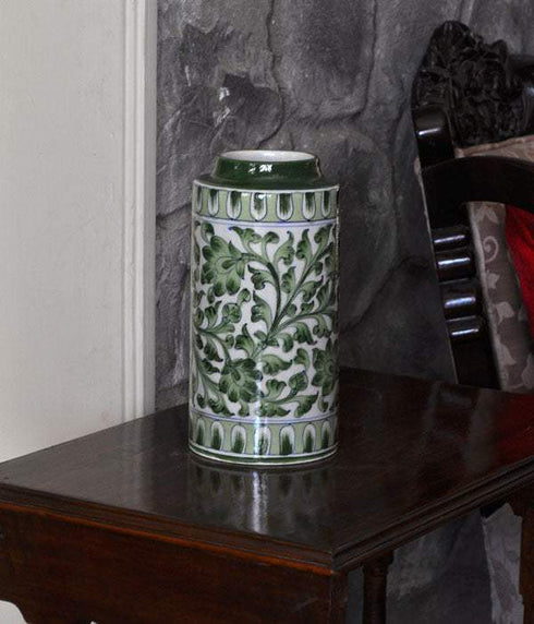 Lime Green Leaves with White Table Lamp02 (Without Lampshade)